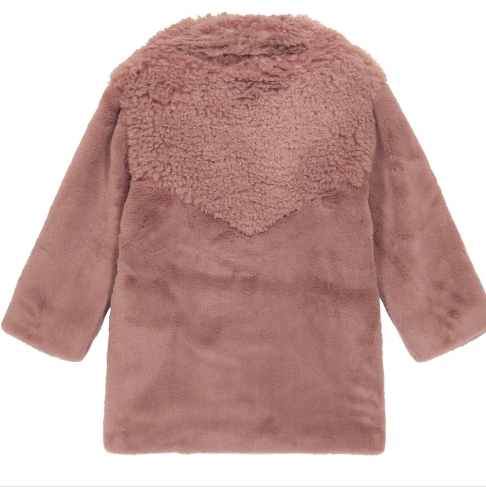 Molo Haili faux fur and faux shearling coat girls size 8Y - Picture 2 of 13